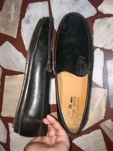 Classic Black Leather Loafers