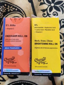 chemist at Play underarm roll on & Brightening rol