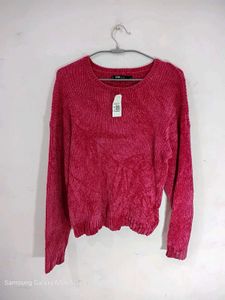 Cozy Pink Chenille Sweater