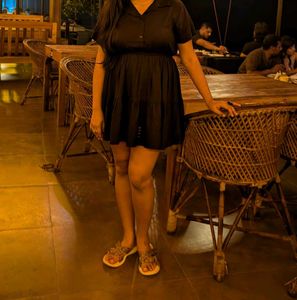 Chic Black Button-Up Dress