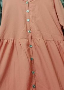 Elegant Coral Midi Dress