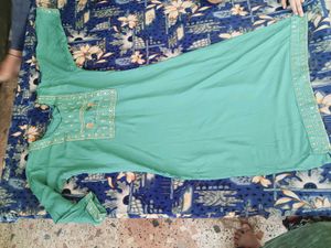 Beautiful Teal Embroidered Kurta