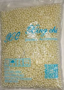 Pear Cream half kg 5mm Beads for Jewelry Making