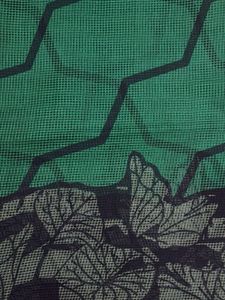 Blue Green Pure Cotton Saree with blouse piece