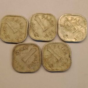 15-Piece Set of 1, 2, &amp; 3 Paise Coins for Sale