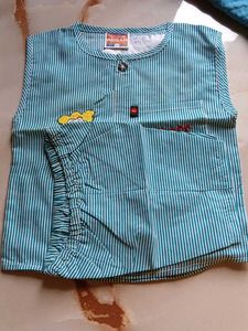 Cute Striped Sleeveless Top with Bear and Boss Pri