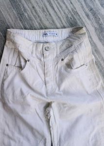 Cream Denim Jeans