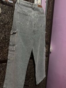 Grey Cargo Jeans