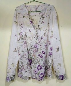 Floral Print Long Sleeve Blouse