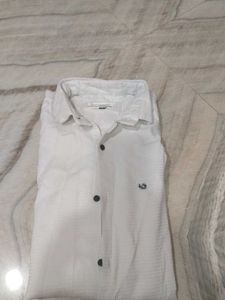 Classic White Striped Button-Down Shirt