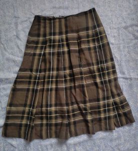 Plaid Pleated Skirt