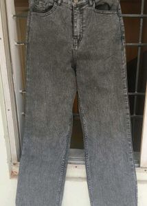 Stylish Acid Wash Wide Leg Jeans