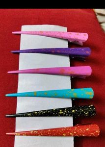 Colorful Hair Clips - Set of 6& free scrunchies