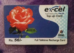 Vintage Ex-cel BSNL Full Talktime Recharge Card