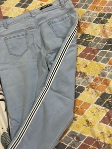 Striped Side Jeans