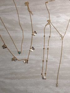 Chic Gold Tone Layered Necklaces