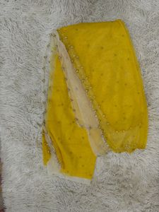 Yellow Embellished Dupatta