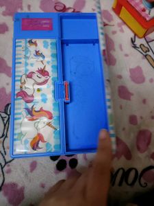 Kids Unicorn Big Pencil Box With Calculator