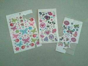 5 sheets of Cute Heart &amp; Butterfly Temporary tatoo
