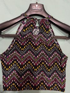 Boho Aztec Print Crop Top