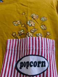 Cute Popcorn Pocket T-Shirt