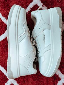 Women Stylish Chunky White Sneakers