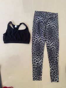 Leopard Print Leggings & Sports Bra Set