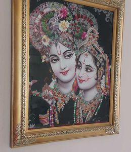 Elegant Radha Krishna Framed Art