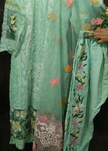 Mint Green Embroidered Salwar Kameez