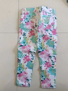 Floral Print Girls Pants