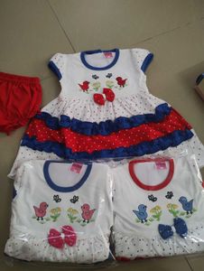 Cute Baby Girl Dress with Bloomers