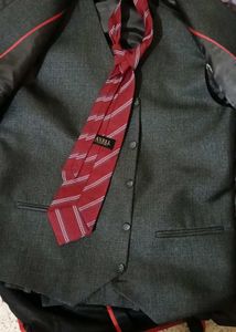 3 piece Suit set Sharp Charcoal Vest , pant and Ti