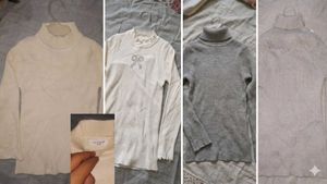 Combo of 3 Kids Ribbed Winter / Sweaters(3-4 years