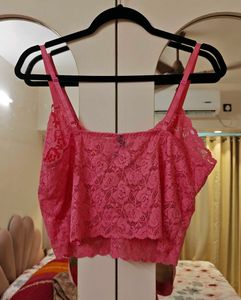 Pink Lace Cami Top