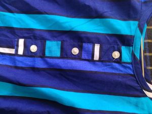 Stylish Blue Striped Kurta