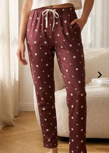 Women's Drawstring Waist Star Print Pjama