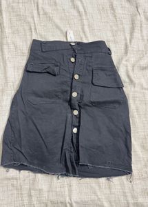 Black Denim Skirt