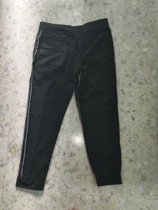 Stylish Black Pants with Contrast Stitching