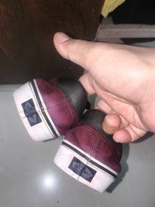 Maroon Vans Authentic Sneakers