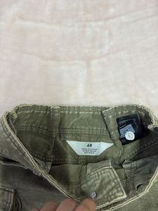 Olive Green Cargo Mini Skirt 23 Inch waist