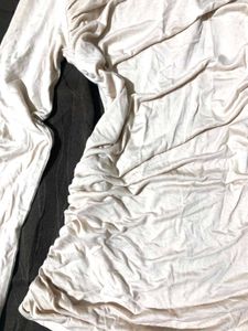 Ruched Mock Neck Long Sleeve Top