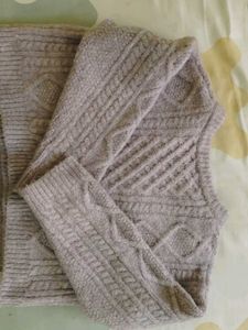 Lavender Cable Knit Sweater