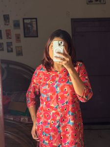 Floral Print Tunic Kurta