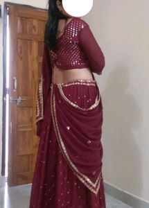 Maroon Lehenga Choli Set