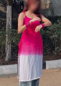 Stylish Pink &amp; White Ombre Kurta