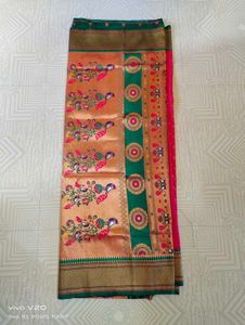 Elegant Silk Saree with Peacock Design