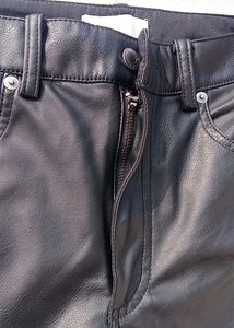 Brand New (H&amp;M)Black Leather Flared Pant