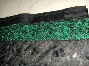 Black Party Wear Net Dupatta