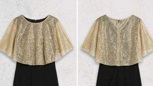 Sparkling Sequin Cape Top