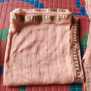 Peach Kurta Dupatta set
